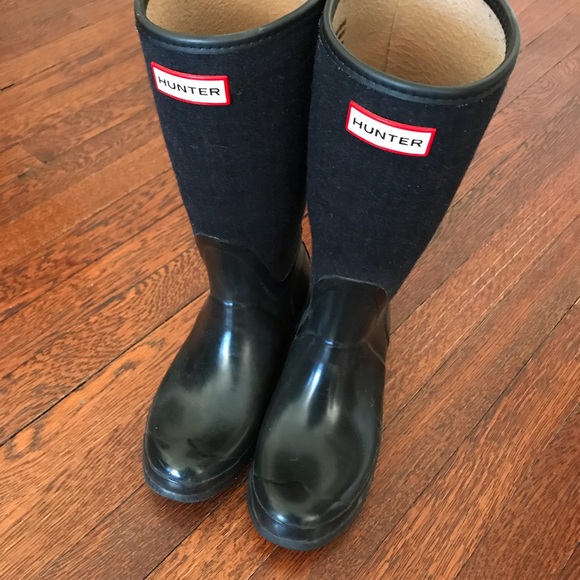 hunter plaid rain boots